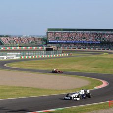 Heidfeld en la pista japonesa