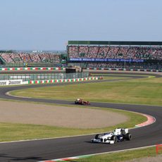 Heidfeld en la pista japonesa