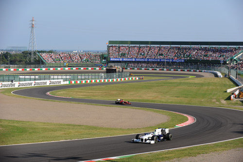 Heidfeld en la pista japonesa