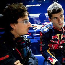 Alguersuari y Laurent Mekies