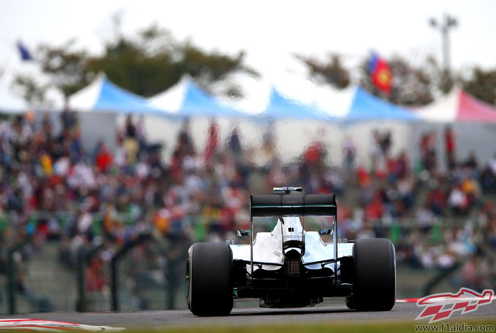 Parte trasera del W05 de Nico Rosberg en Japón