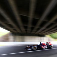 Jean Eric Vergne rueda en Suzuka