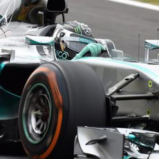 Nico Rosberg conduce concentrado en la Q3