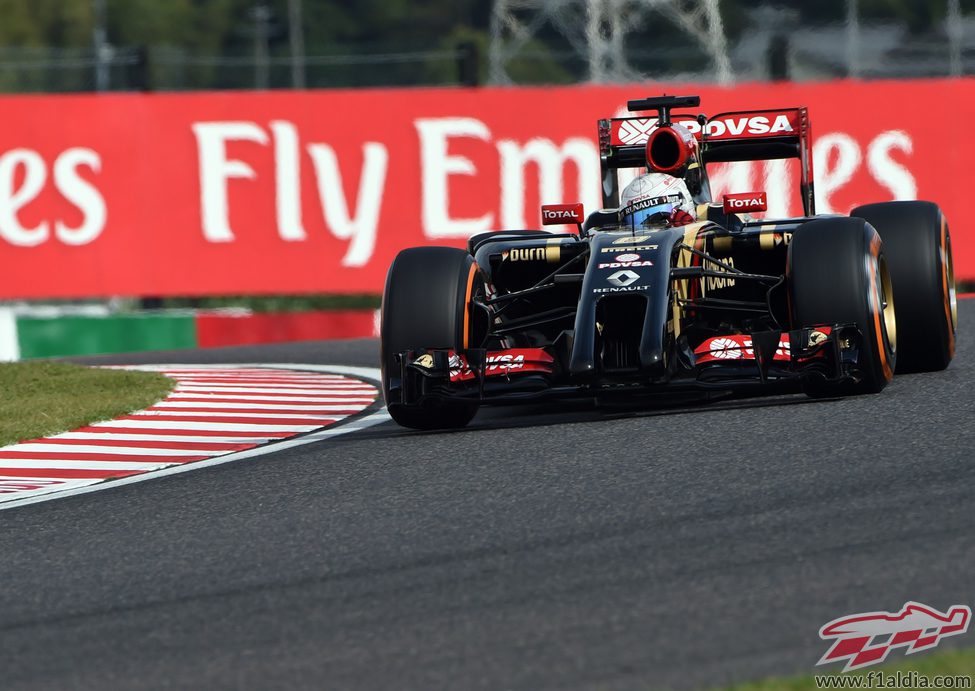 Romain Grosjean no pudo llegar a la Q2