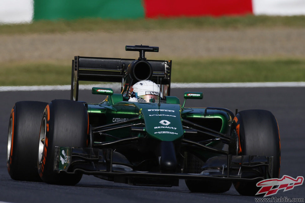 Kamui Kobayashi en pista justo antes de su temprano accidente