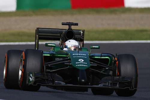 Kamui Kobayashi en pista justo antes de su temprano accidente