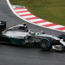 Nico Rosberg lideró una parte de la carrera en Japón