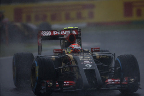 Pastor Maldonado durante el GP de Japón