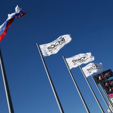 Banderas en el circuito ruso de Sochi