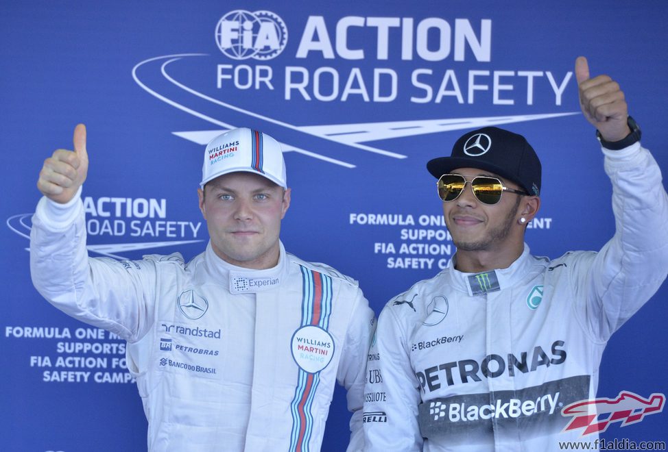 Valtteri Bottas casi le arrebata la pole a Lewis Hamilton