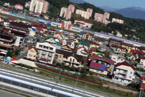 La ciudad de Sochi como paisaje del circuito