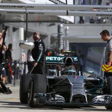 Nico Rosberg ha completado la carrera con un mismo juego de neumáticos