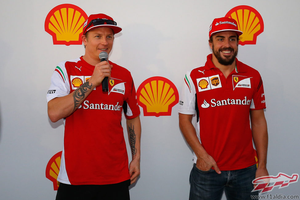 Fernando Alonso y Kimi Räikkönen, juntos en Austin
