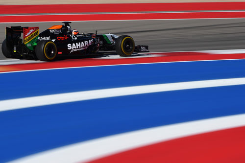 Nico Hülkenberg trabajando en el equilibrio de su coche