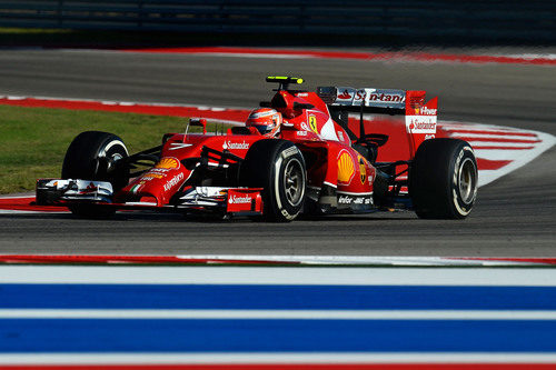 Kimi Räikkönen durante los entrenamientos libres del viernes del GP de EE.UU. 2014