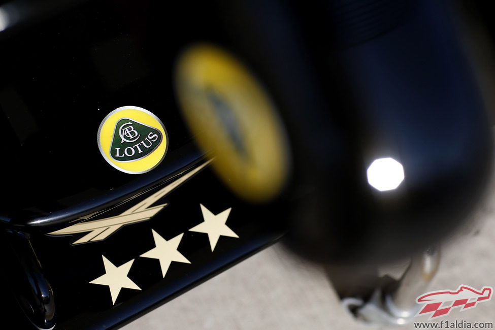 Detalle del nuevo morro del equipo Lotus para el Gran Premio de EE.UU. 2014