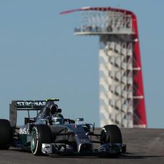 Nico Rosberg ruedan en Texas