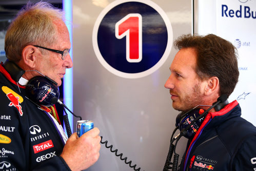 Helmut Marko y Christian Horner charlan en Estados Unidos