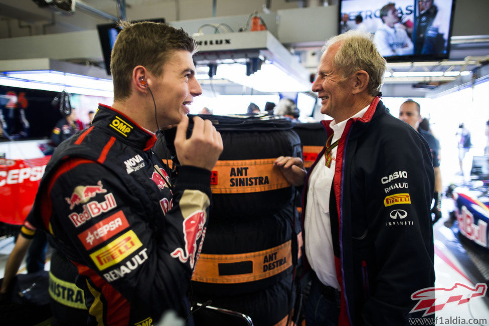 Verstappen junto a su mentor