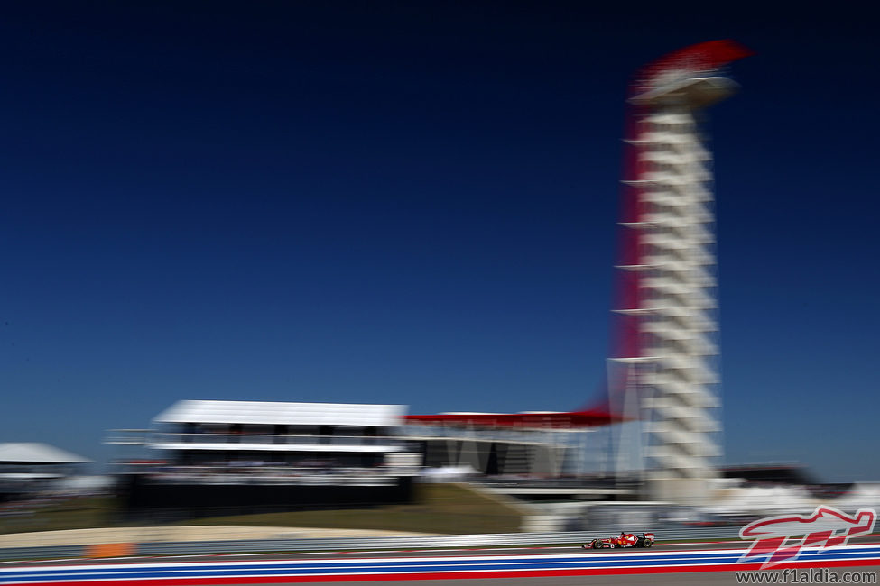 Fernando Alonso durante la clasificación del Gran Premio de Estados Unidos 2014