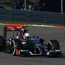 Esteban Gutierrez rodando por el Circuit of Americas