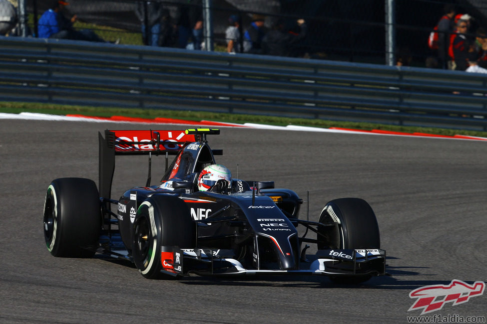 Esteban Gutierrez rodando por el Circuit of Americas