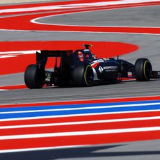 Esteban Gutiérrez probando el neumático blando en los Libres 2 en Austin