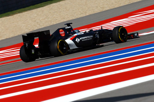 Adrian Sutil y su Sauber C33 durante los entrenamientos libres en Austin