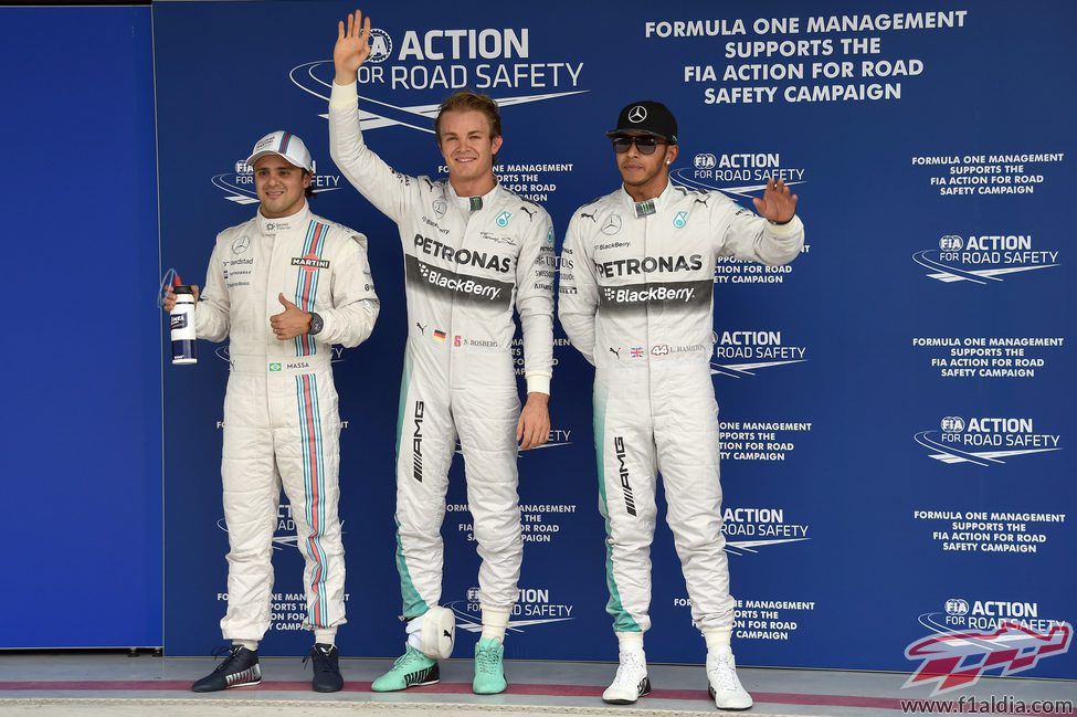 Massa, Rosberg y Hamilton, los más rápidos en Brasil