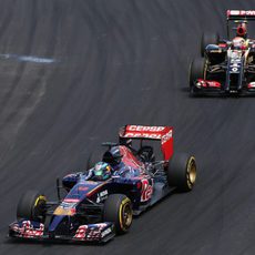 Jean Eric Vergne pasó gran parte de la carrera luchando