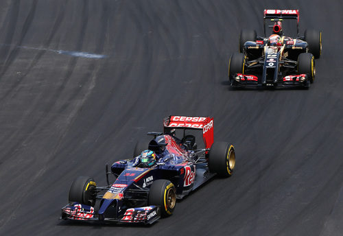 Jean Eric Vergne pasó gran parte de la carrera luchando