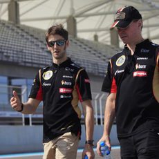 Romain Grosjean junto con Alan Permane