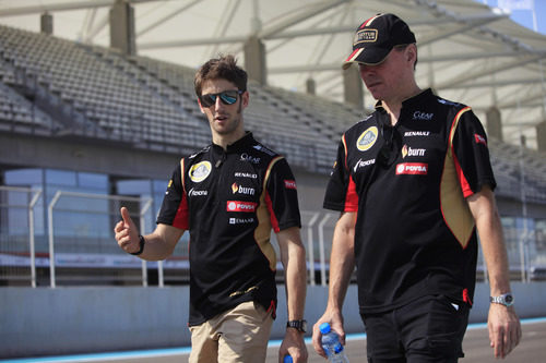 Romain Grosjean junto con Alan Permane