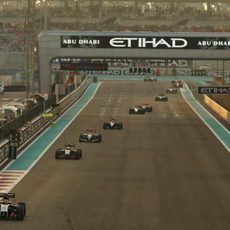 Los pilotos en el Yas Marina