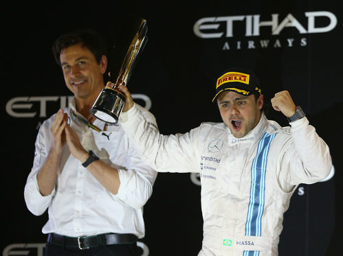 Felipe Massa pletórico en el podio