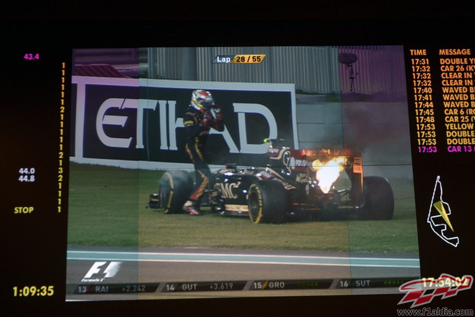Incendio de Maldonado visto desde el muro del equipo Lotus