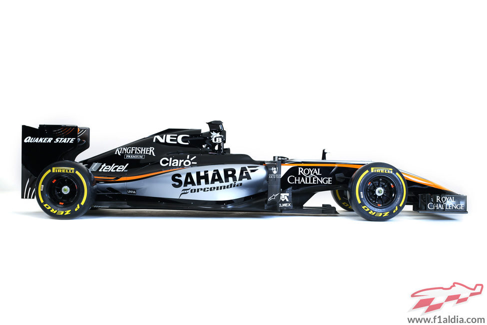 Visión lateral del Force India VJM08