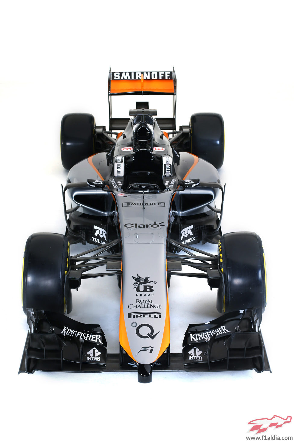 Visión superior del Force India VJM08