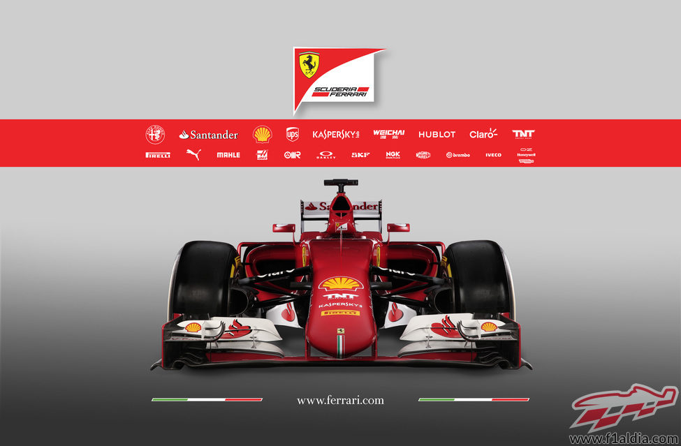 Vista frontal del nuevo morro del Ferrari