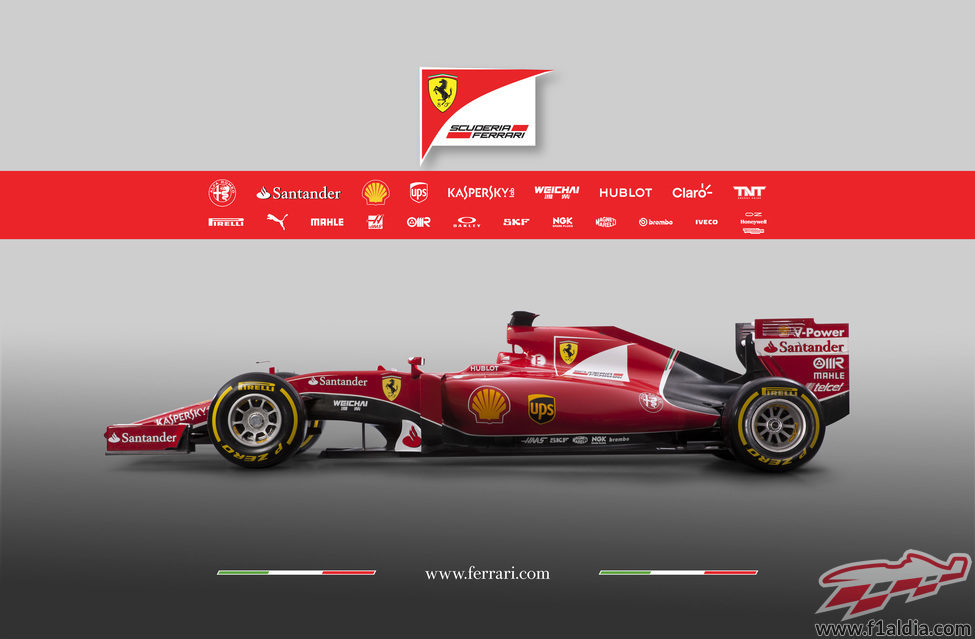 Lateral del SF15-T: el nuevo monoplaza de Ferrari
