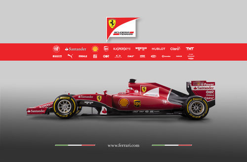 Lateral del SF15-T: el nuevo monoplaza de Ferrari