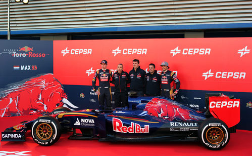 Vista lateral del nuevo monoplaza de Toro Rosso