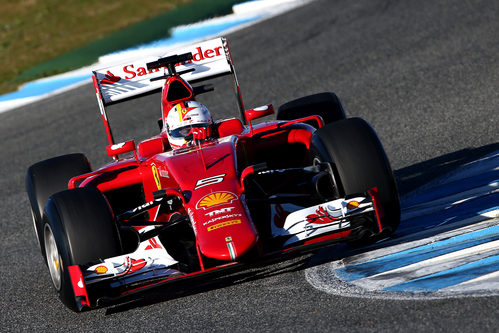 Sebastian Vettel lideró la primera jornada de test en Jerez
