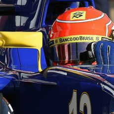 Detalle del casco de Felipe Nasr