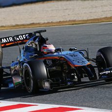 Nico Hülkenberg en su primer día con el VJM07