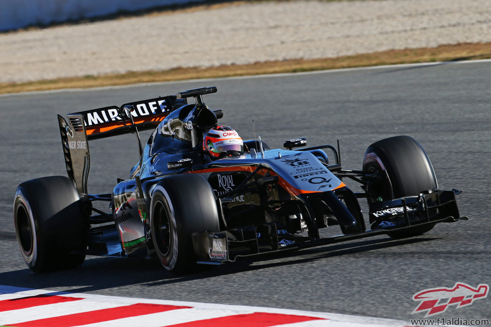 Nico Hülkenberg en su primer día con el VJM07