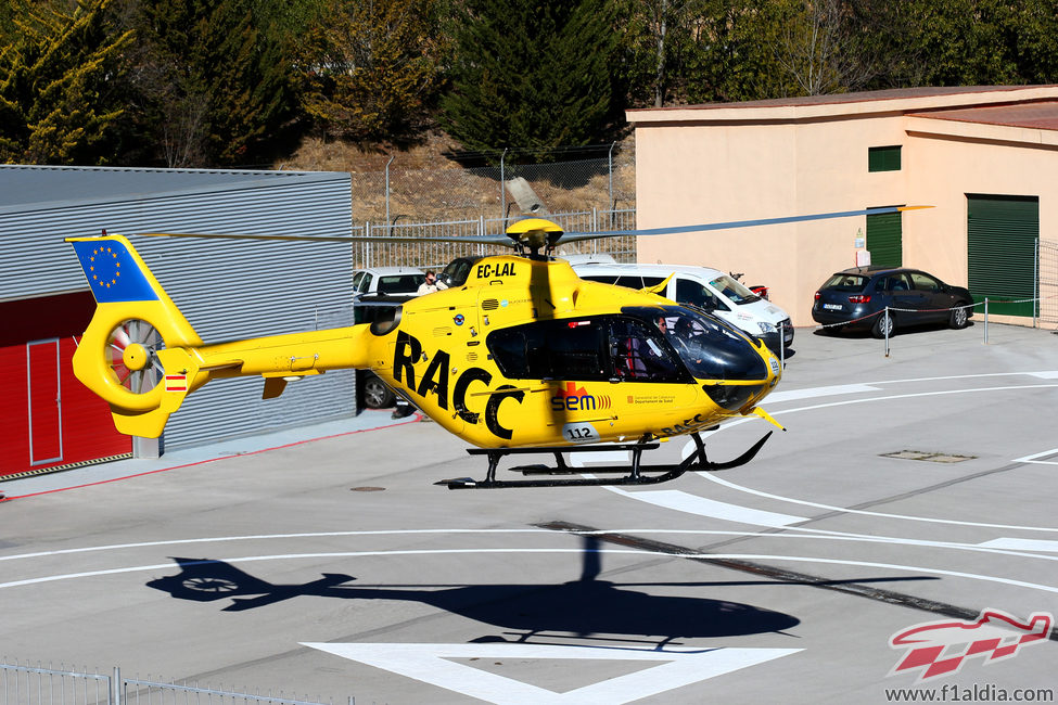 Alonso es trasladado por helicóptero