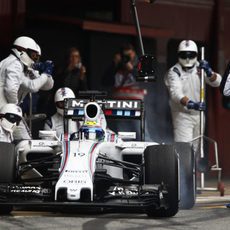 Prácticas de pit stop del equipo Williams