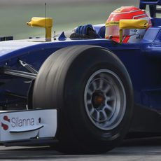 Felipe Nasr en plena simulación de carrera