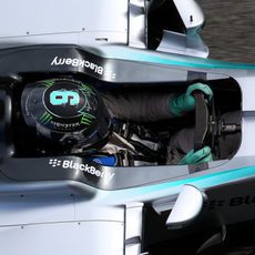 Primer plano del 'cockpit' de Nico Rosberg